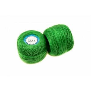 Нитки Ирис Gamma, цвет 0014 ярко-зеленый, 82м/10г, хлопок 100%1шт