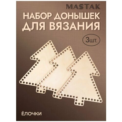 Новогодний набор для вязания / Деревянные донышки в форме ёлочки от компании М.Видео - фото 1