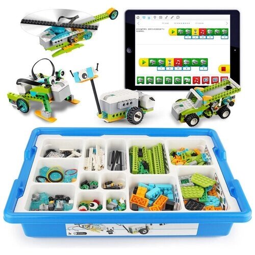 Новый Базовый набор wedo 2.0 с инструкциями по сборке / Развивающий конструктор Робототехника / совместим с лего от компании М.Видео - фото 1