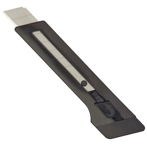 Нож канцелярский 18 мм EDDING (E-M 18) , с фиксатором, пластик, цвчерный от компании М.Видео - фото 1