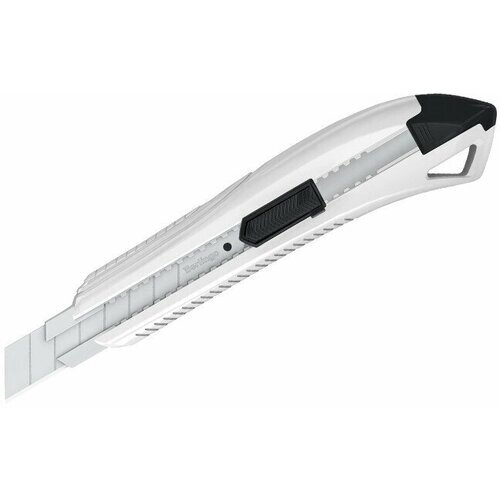 Нож канцелярский 18мм Berlingo "Razzor 200", auto-lock, металл. направл, белый, европодвес, 330391 от компании М.Видео - фото 1