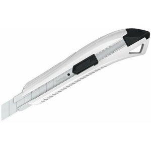 Нож канцелярский 18мм Berlingo "Razzor 200", auto-lock, металл. направл, белый, европодвес, 330391