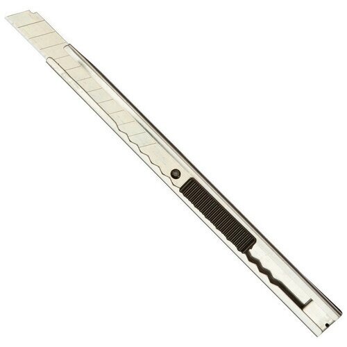 Нож канцелярский 9мм Attache металлический, фиксатор, цв. металлик от компании М.Видео - фото 1