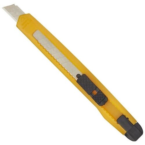 Нож канцелярский Attache с фиксатором (ширина лезвия 9 мм) от компании М.Видео - фото 1