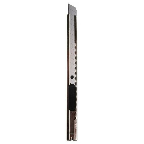 Нож с сегментированным лезвием 9 мм, корпус металлический , c клипсой Rexant от компании М.Видео - фото 1