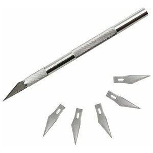 Нож-скальпель ABC для моделирования с набором сменных лезвий (5 шт.)