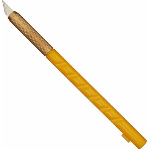 Нож-скальпель канцелярский Attache Selection с перовым лезвием желтый, 280455 от компании М.Видео - фото 1