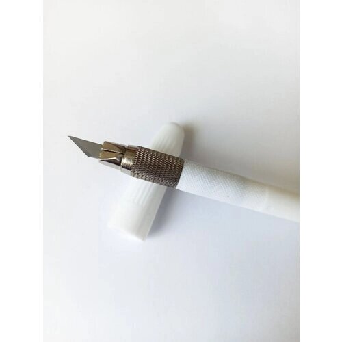 Нож-скальпель канцелярский для скрапбукинга со сменными лезвиями от компании М.Видео - фото 1