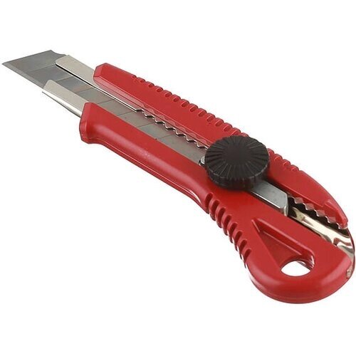 Нож строительный Hesler 18 мм с ломающимся лезвием пластиковый корпус с винтовым фиксатором от компании М.Видео - фото 1