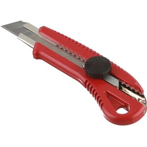 Нож строительный Hesler 18 мм с ломающимся лезвием пластиковый корпус с винтовым фиксатором