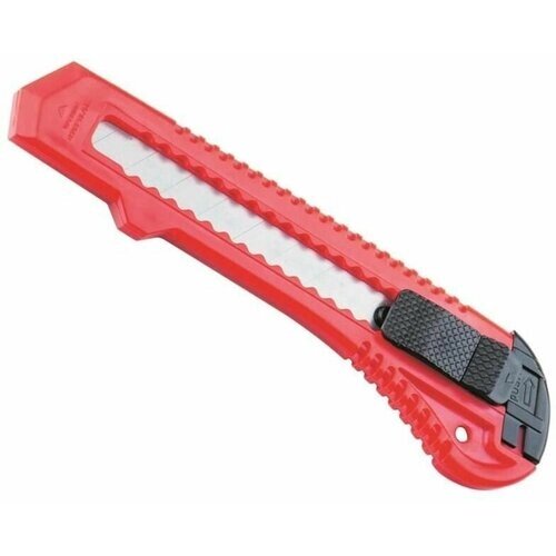 Нож технический канцелярский 18мм пластиковый красный от компании М.Видео - фото 1