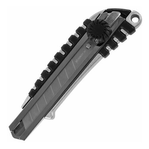 Нож Unitype канцелярский 18 мм BRAUBERG Metallic - (3 шт) от компании М.Видео - фото 1
