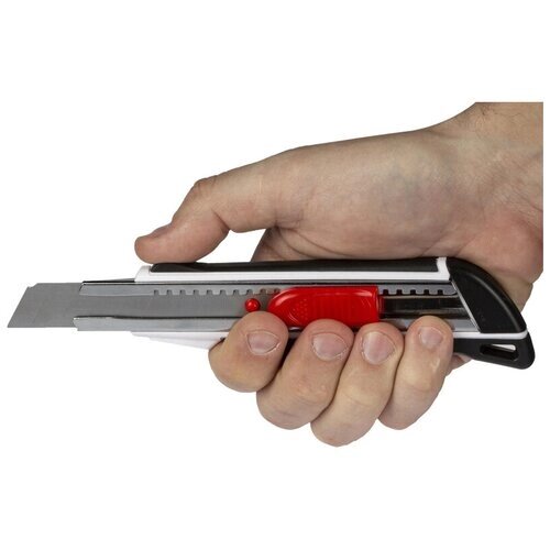 Нож универсальный Attache Selection 18мм, метал. напр., пласт. корпус, Auto lock от компании М.Видео - фото 1