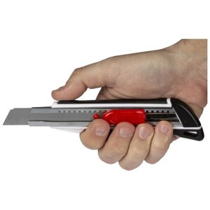 Нож универсальный Attache Selection 18мм, метал. напр., пласт. корпус, Auto lock