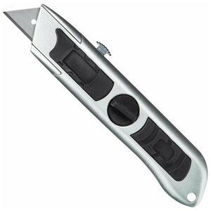 Нож универсальный Attache Selection 19мм выдвижной, трапец., алюм. корпус