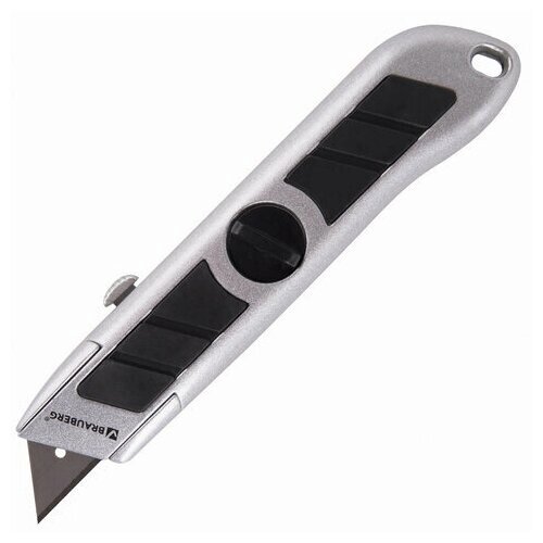 Нож универсальный мощный BRAUBERG "Professional" 6 лезвий в комплекте фиксатор металл, 2 шт от компании М.Видео - фото 1