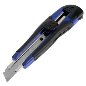 Нож универсальный тундра PRO, металлическая направляющая, винтовой фиксатор, 18 мм