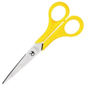 Ножницы Attache 150 мм с пластиковыми симметричными ручками желтого цвета, 262861