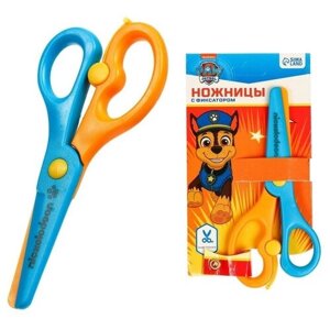 Ножницы детские 13 см, пластиковые двухцветные ручки, Paw Patrol, микс