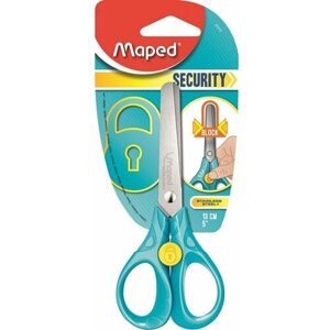 Ножницы детские Maped Security 13 см с системой блокировки ножниц, 697164