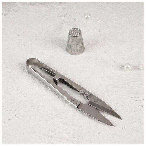 Ножницы для обрезки ниток 6 шт, стальные, 13*3,5 см, цвет серебряный от компании М.Видео - фото 1