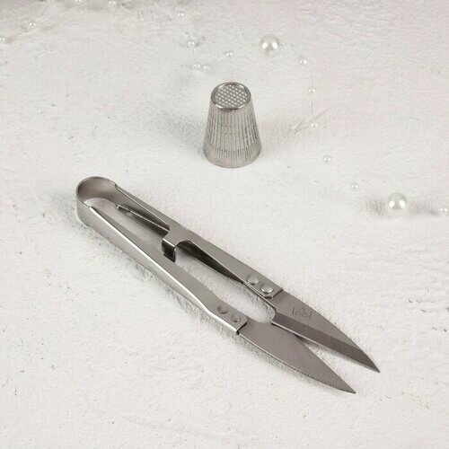 Ножницы для обрезки ниток, стальные, 13  3,5 см, цвет серебряный (6 шт) от компании М.Видео - фото 1