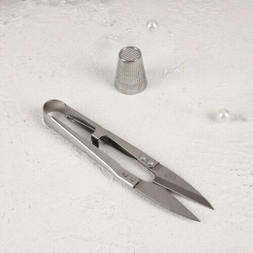 Ножницы для обрезки ниток, стальные, 13  3,5 см, цвет серебряный от компании М.Видео - фото 1