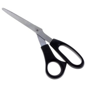 Ножницы Dolce, 22 см, пластиковые ручки, чёрные