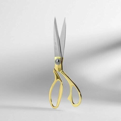 Ножницы закройные, скошенное лезвие, 9,5", 24 см, цвет золотой от компании М.Видео - фото 1
