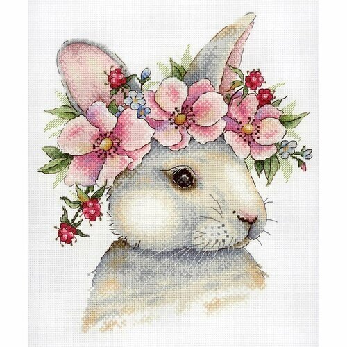 НВ-785 Набор для вышивания МП Студия 'Кролик в цветах' 20*24 см от компании М.Видео - фото 1