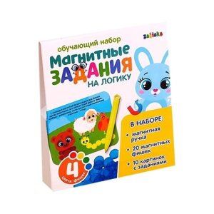 Обучающая игра с магнитной ручкой «Магнитные задания на логику», по методике Монтессори (1 шт.)