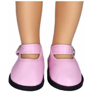 Обувь для кукол, Туфли 5 см с ремешком с пряжкой для Paola Reina 32 см, Berjuan 35 см, Vidal Rojas 35 см и др., белые