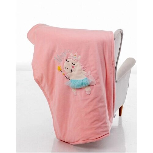 Одеяло детское зимнее демисезонное покрывало в кроватку Fluffy Bunny Единорог, цвет Розовый от компании М.Видео - фото 1