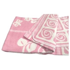 Одеяло хлопчатобумажное детское 118х100 зверята розовый