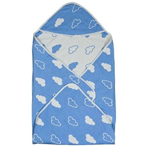 Одеяло-конверт для новорожденного Ромашки, весеннее, голубое, 90х90 см, Baby Fox BF-BLNT-41