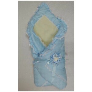 Одеяло на выписку меховое зимнее для мальчика, для новорожденных 95х95