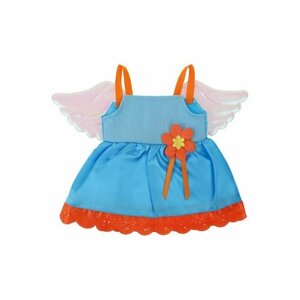 Одежда для кукол платье с крыльями 39-45см голубое