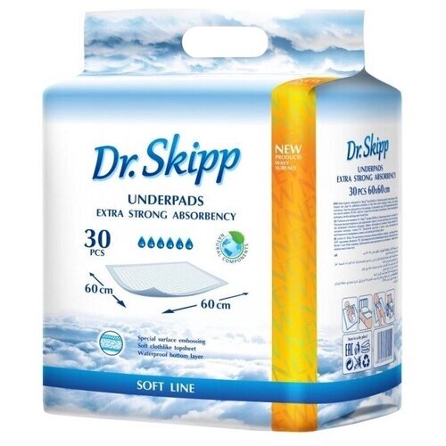 Одноразовая пеленка Dr. Skipp Soft Line 60х60, 30 шт. от компании М.Видео - фото 1