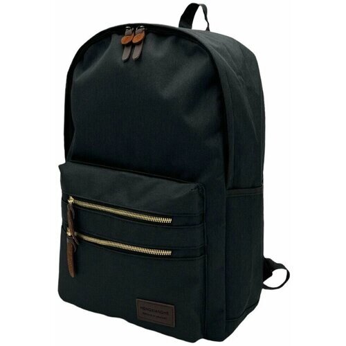 Однотонный рюкзак/городской рюкзак/школьный рюкзак черный от компании М.Видео - фото 1