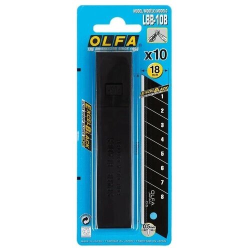 OLFA лезвие запасное для ножей BLACK MAX 18 мм (10 шт.) черный от компании М.Видео - фото 1