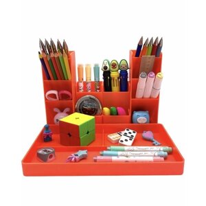 Органайзер для канцелярии / Подставка для хранения мелочей карандашей и ручек/ Настольный набор для канцелярии 5 предметов