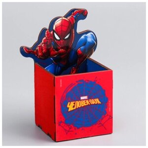 Органайзер для канцелярии "Супергерой", Человек-паук , 65 x 70 x 65 мм