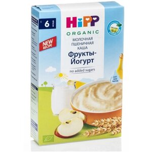 Органическая молочная пшеничная каша HiPP "Фрукты-Йогурт", 250гр/1шт