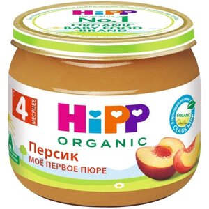 Органическое фруктовое пюре HiPP "Персик, моё первое пюре" с 4 месяцев, 80 гр. 1шт