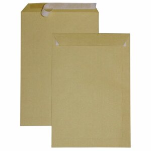Пакет почтовый C4, UltraPac, 229*324мм, коричневый крафт, отр. лента, 90г/м2, 20шт.