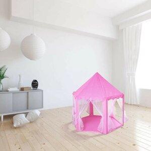 Палатка детская игровая "Шатер" розовый 140х140х135 см