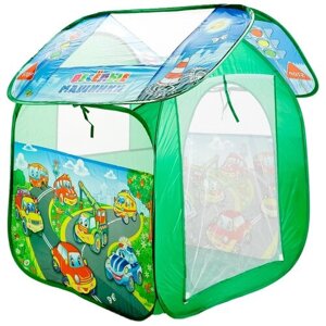 Палатка детская игровая (Веселые Машинки) 83х80х105см в сумке (GFA-AUTO-R)