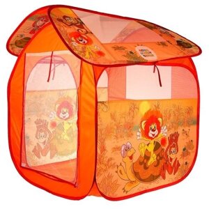 Палатка Играем вместе Союзмультфильм Львенок и черепаха домик в сумке GFA-LT-R, оранжевый