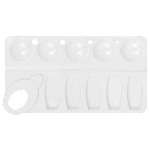 Палитра Гамма, прямоугольная, 10 ячеек, белая, пластик, 338350 от компании М.Видео - фото 1