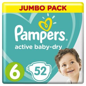 Pampers Подгузники Active Baby Extra Large (16-18 кг), 52шт/уп